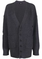 Dsquared2 distressed-effect wool cardigan