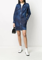 Dsquared2 distressed finish button front shirt dress