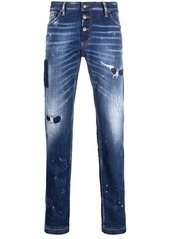 Dsquared2 distressed paint splattered jeans