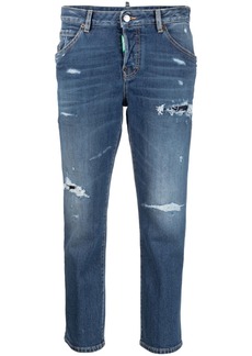 Dsquared2 distressed slim-fit cropped jeans