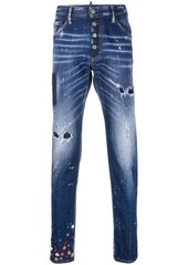 Dsquared2 Ditsy ripped slim-fit jeans