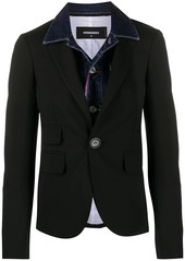 Dsquared2 double-layered denim jacket blazer
