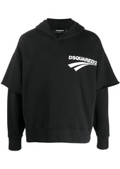 Dsquared2 double-layered hooded sweatshirt