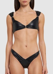 Dsquared2 Draped Matte Lycra Balconette Bikini Top