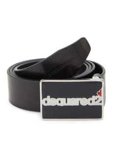 Dsquared2 Dsquared Plaque Leather Belt