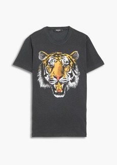 Dsquared2 - Mélange printed cotton-blend jersey T-shirt - Gray - XL