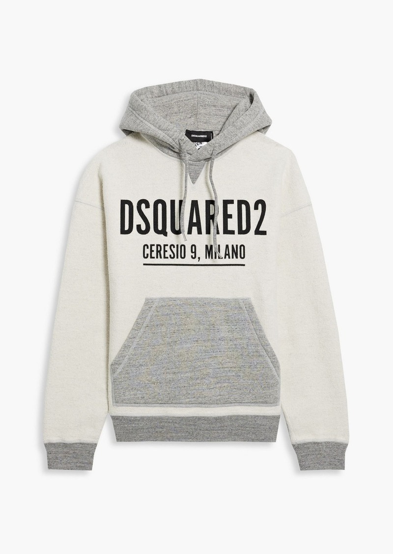 Dsquared2 - Printed cotton-fleece hoodie - White - XL