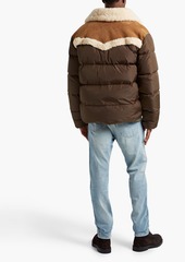 Dsquared2 - Shearling-paneled quilted shell down jacket - Green - IT 46