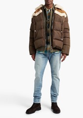 Dsquared2 - Shearling-paneled quilted shell down jacket - Green - IT 46