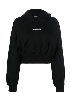 DSQUARED2 Attached Cap Cropped Hoodie