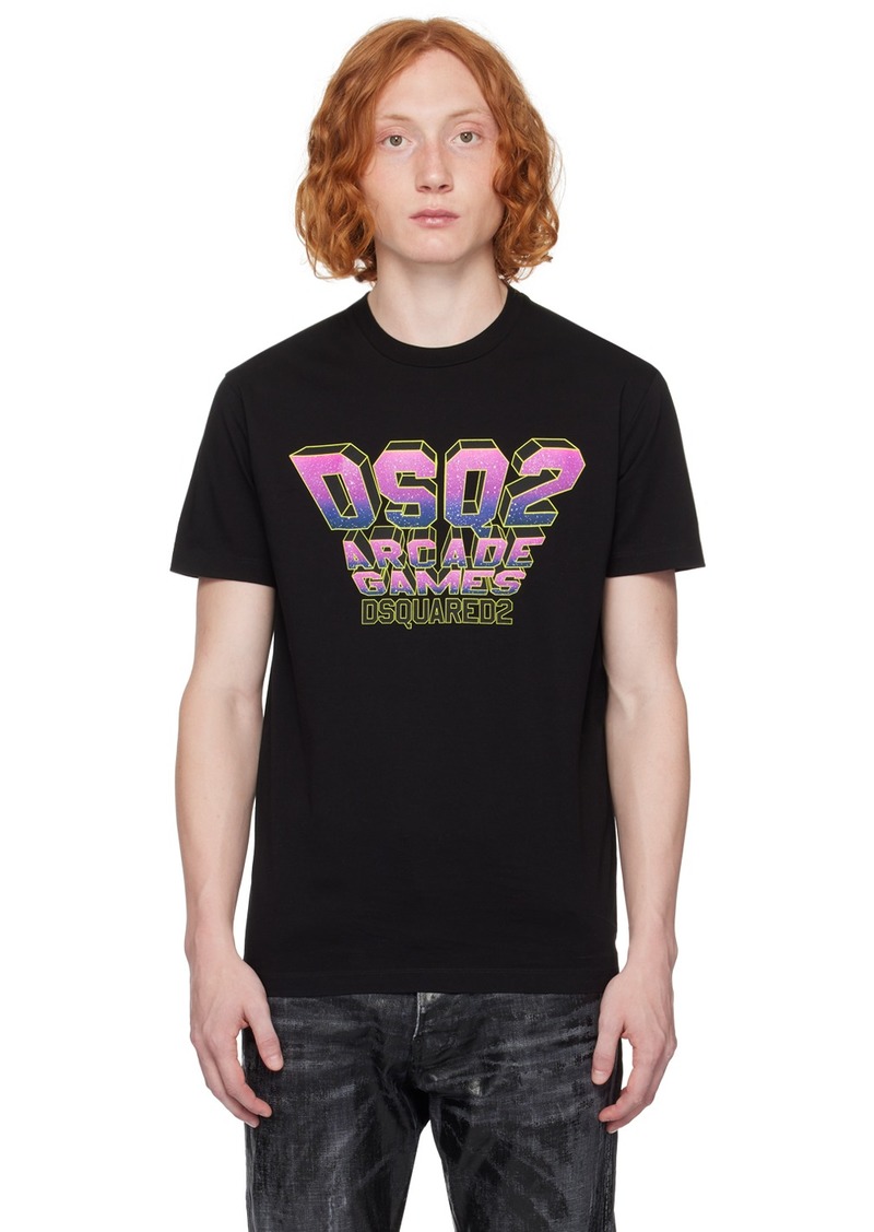 Dsquared2 Black 'Arcade Games' T-Shirt