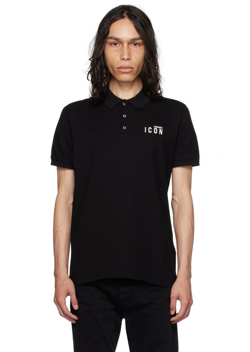 Dsquared2 Black 'Be Icon' Polo