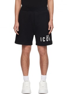 Dsquared2 Black Be 'Icon' Relax Shorts