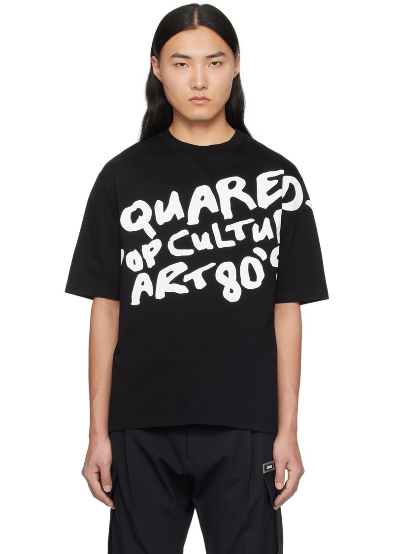 Dsquared2 Black D2 Pop 80's T-Shirt