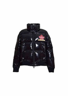 DSQUARED2 Black short down jacket Glossy Puff Kaban Dsquared2