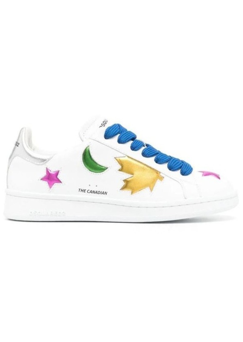 DSQUARED2 Boxer Sneakers With Embroidered Patches