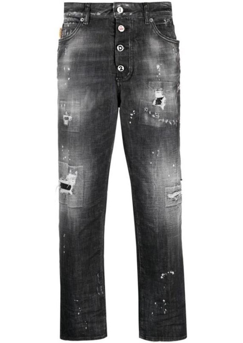 DSQUARED2 distressed tapered jeans