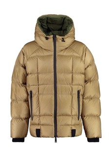 DSQUARED2 KABAN HOODED TECHNO FABRIC DOWN JACKET