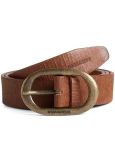 DSQUARED2 logo-buckle leather belt