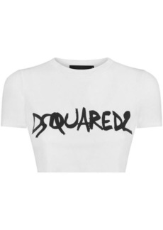 DSQUARED2 logo-print crop T-shirt