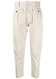 DSQUARED2 mid-rise cotton tapered trousers