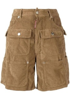 DSQUARED2 multi-pocket corduroy knee-length shorts