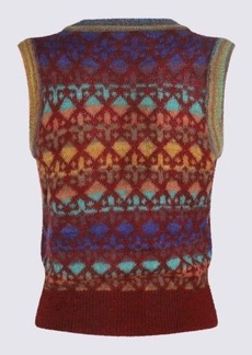 DSQUARED2 MULTICOLOUR MOHAIR AND WOOL BLEND KNITTED VEST