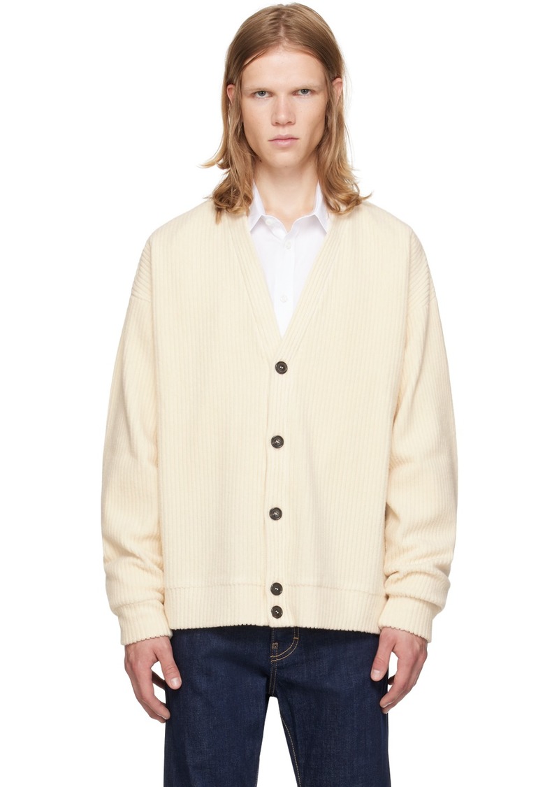 Dsquared2 Off-White Y-Neck Cardigan