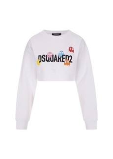 DSQUARED2 Pac- Cropped Cool Sweatshirt In