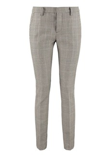 DSQUARED2 PRINCE OF WALES CHECKED VIRGIN WOOL TROUSERS