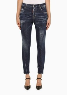 Dsquared2 Skinny navy jeans with wear