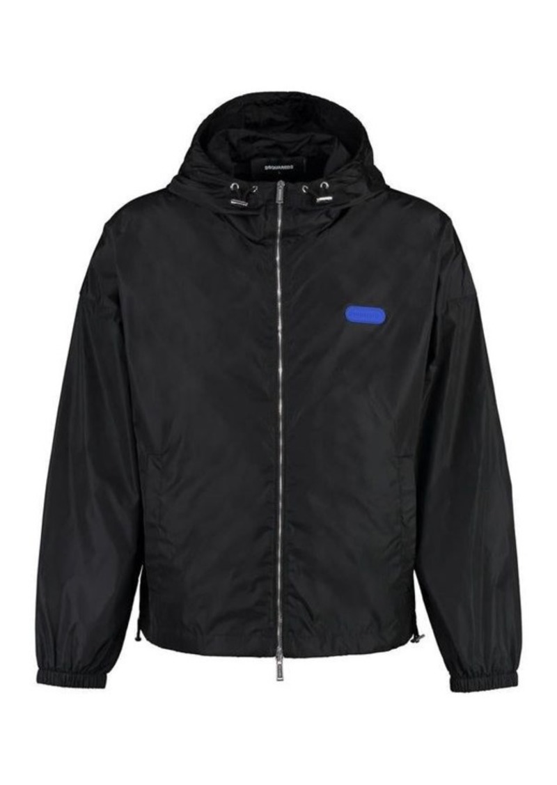 DSQUARED2 TECHNICAL FABRIC HOODED JACKET