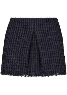 DSQUARED2 tweed frayed-hem miniskirt