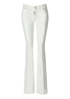 DSQUARED2  TWIGGY WHITE FLARE JEANS