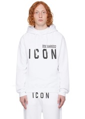 Dsquared2 White 'Be Icon' Hoodie