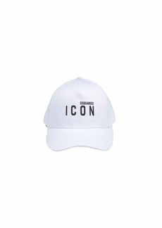 DSQUARED2 White Icon print hat with visor Dsquared2