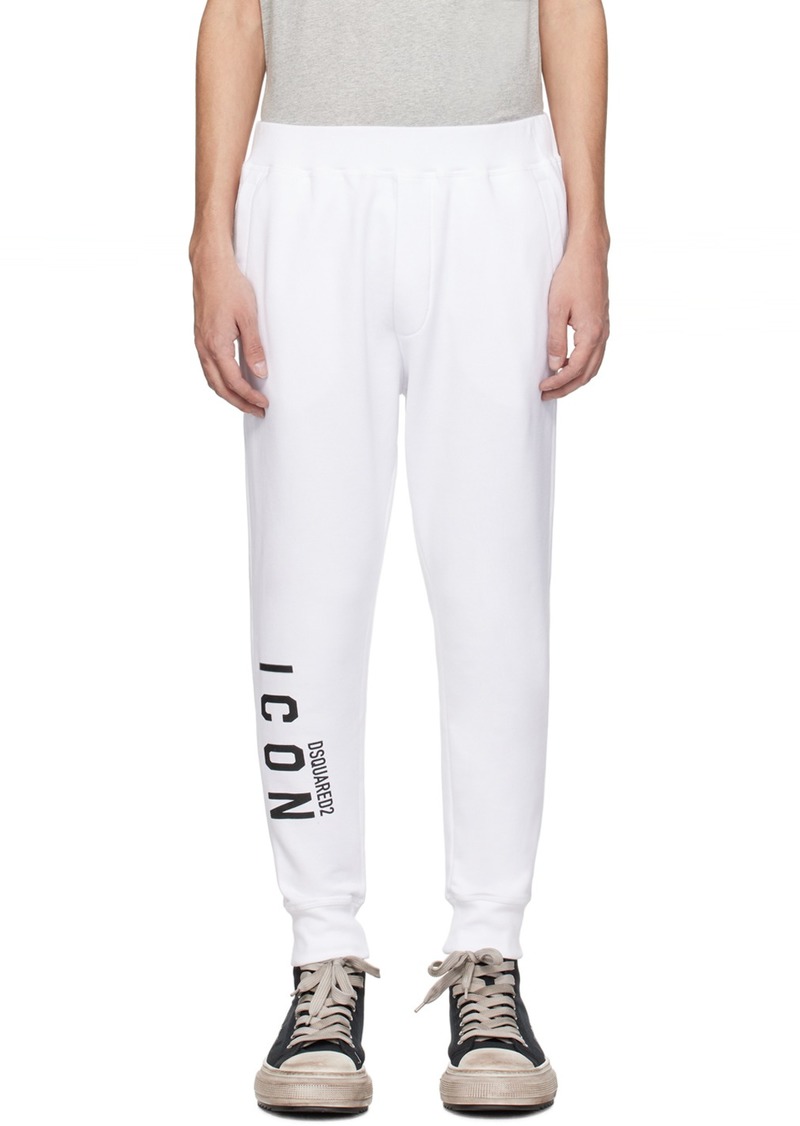 Dsquared2 White 'Icon' Ski Sweatpants