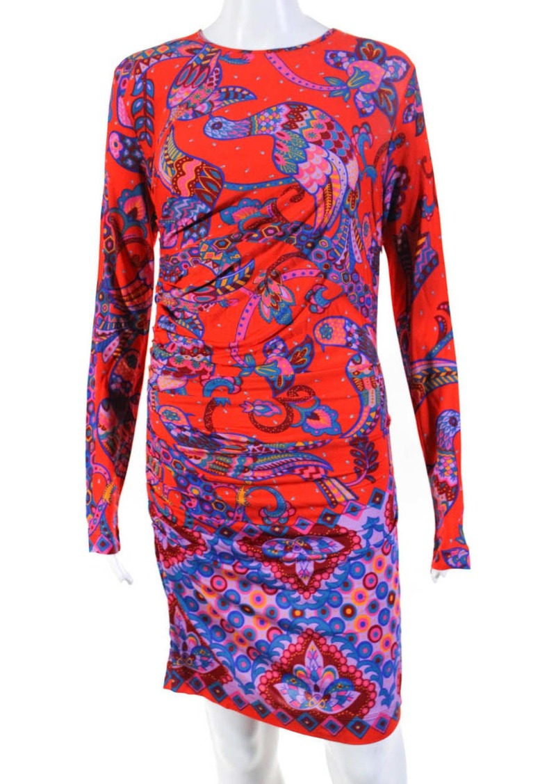 Dsquared2 Womens Paisley Mini Dress Orange