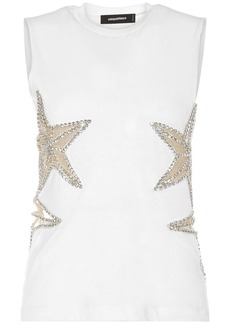 Dsquared2 Embellished Stars Jersey Sleeveless Top