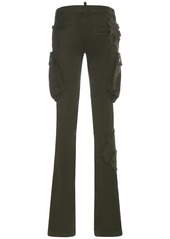 Dsquared2 Embroidered Cotton Cargo Straight Pants