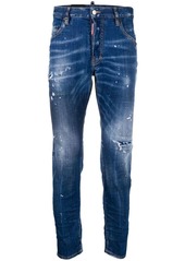 Dsquared2 embroidered distressed skinny jeans