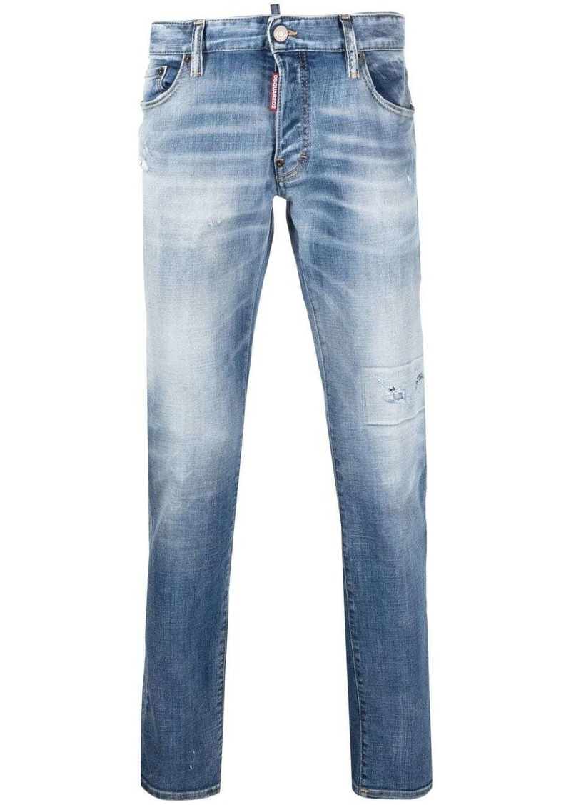 Dsquared2 embroidered-logo straight-leg jeans