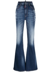 Dsquared2 flare washed denim pants