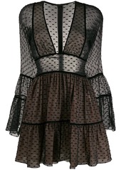 Dsquared2 flocked tulle flounce dress