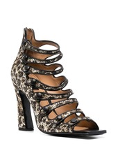 Dsquared2 glitter-embellished leopard-print sandals