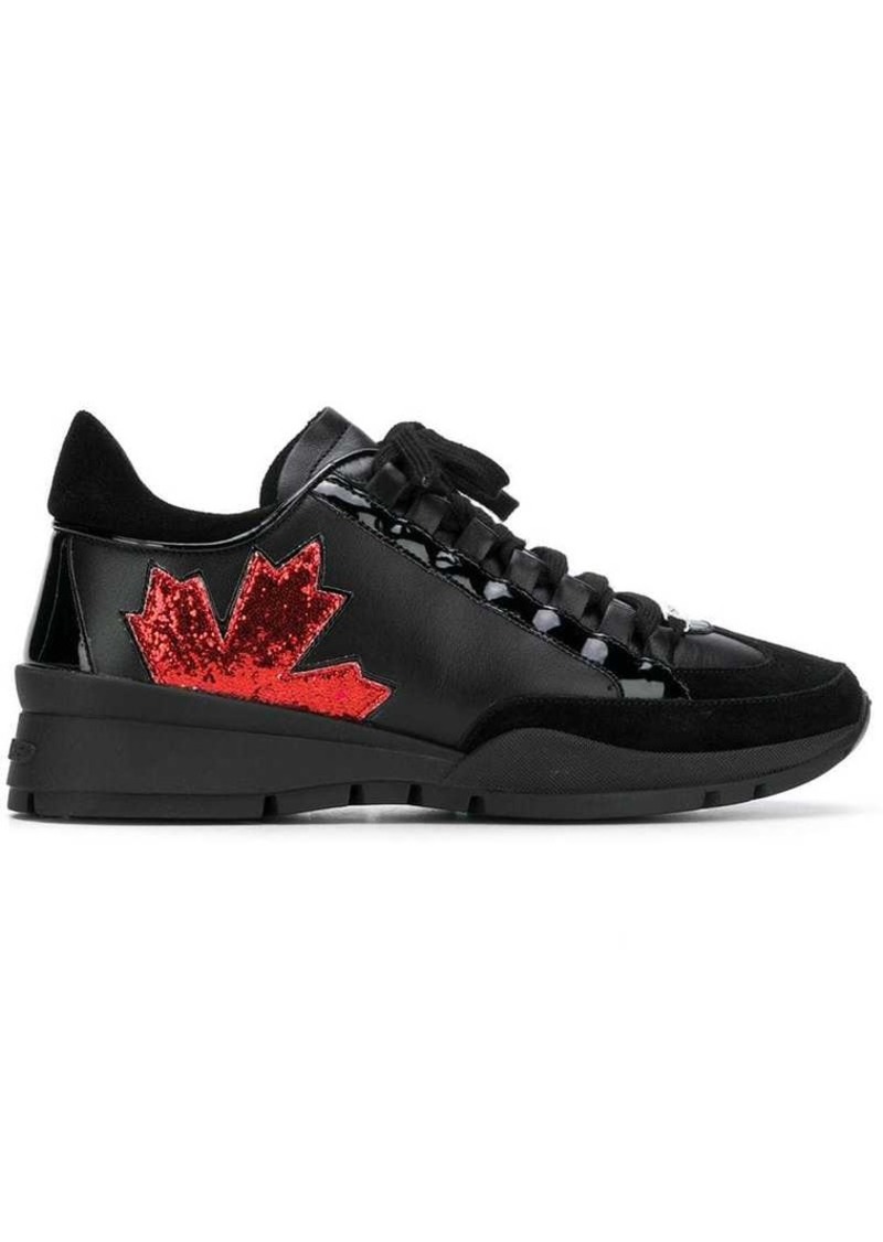 Dsquared2 glitter maple leaf sneakers 