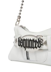 Dsquared2 Gothic Logo Belted Leather Clutch