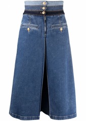 Dsquared2 high-waisted denim culottes