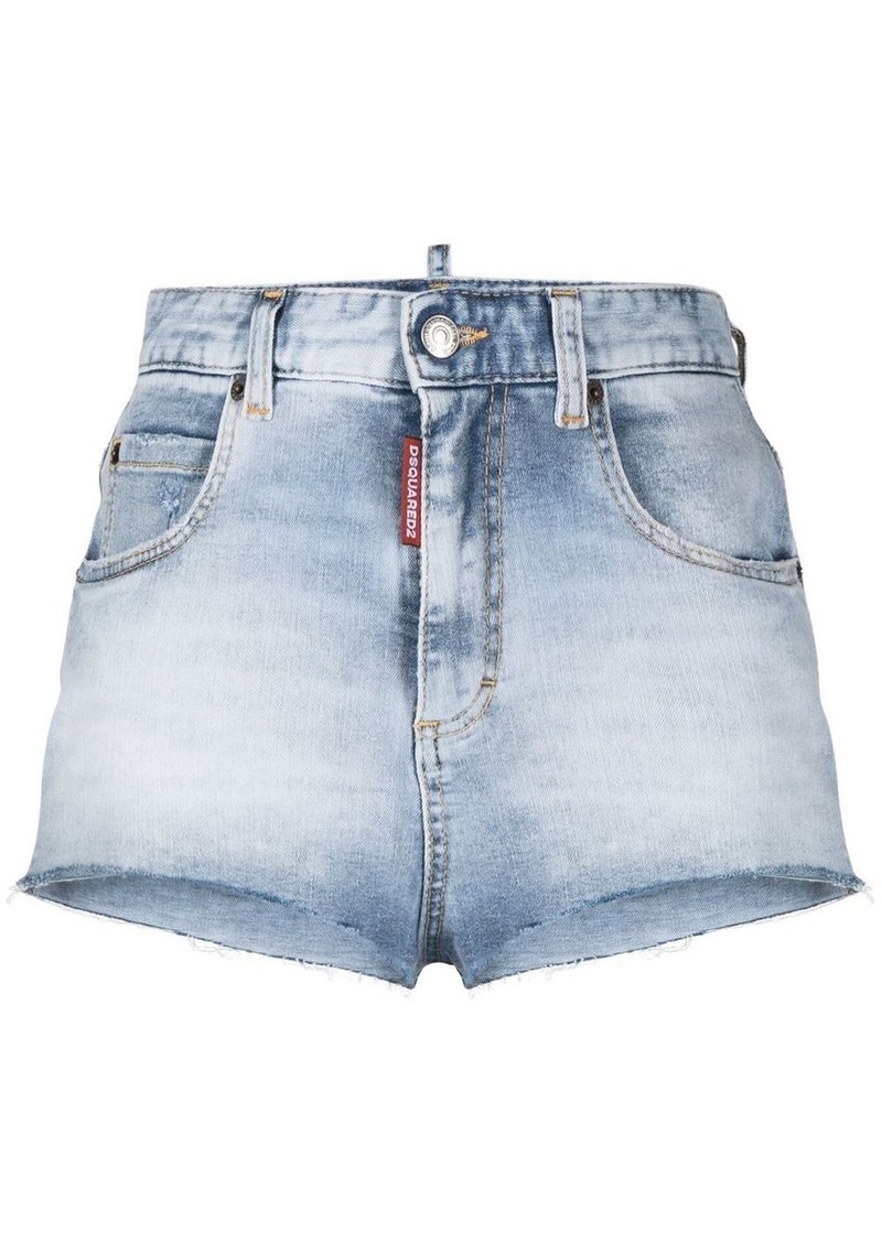 Dsquared2 high-waisted denim shorts