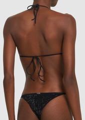 Dsquared2 Icon Embellished Lycra Bikini Top